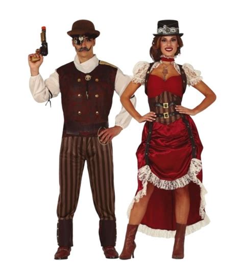 Disfraz De Pareja Steampunk Vintage Para Adulto