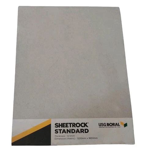 Grey Usg Boral Sheetrock Standard Gypsum Board Thickness Mm