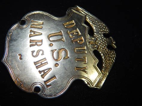 Antique Deputy Us Marshal Badge U S Marshal Usms Hallmarked Lasandsco