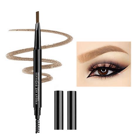 Wangjiaoid Double Headed Automatic Eyebrow Pencil Sweat Non Dizzy Dye Makeup Powder One Line