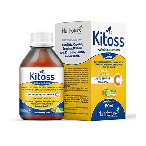 KITOSS XAROPE COMPOSTO MEL PROPOLIS E ALHO E VITAMINAS 150 ML S ACUCAR