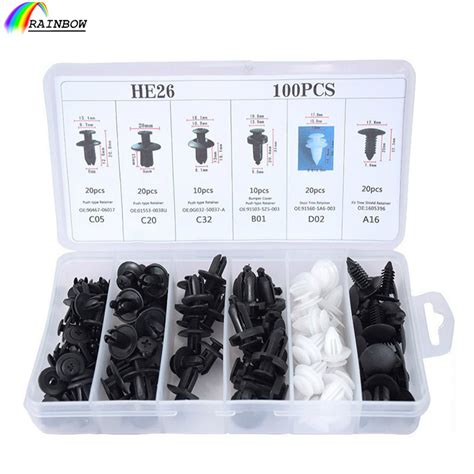 Universal Car Bumper Fender 8mm Hole Plastic Rivets Fasteners Screw Car Fastener Clips For