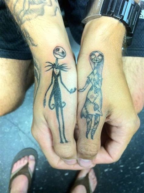 Jack And Sally Tattoo Outline