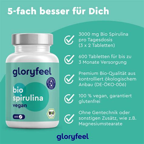 Gloryfeel Bio Spirulina Tabletten St Shop Apotheke