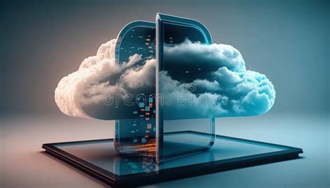 Cloud Computing Technology Concept Generative Ai Stock Illustration