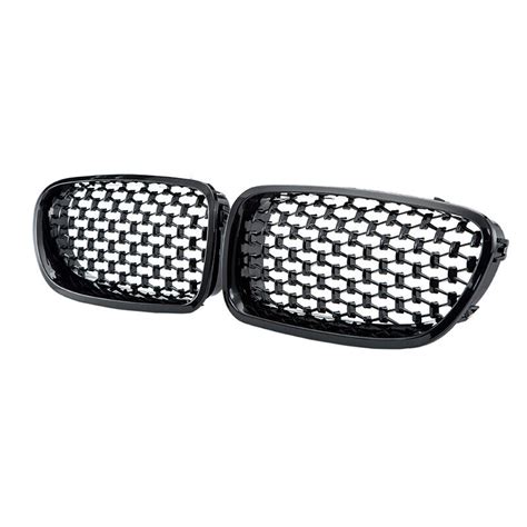 Pair Matte Black Front Grille Left Right For BMW 5 Series F10 Sedan