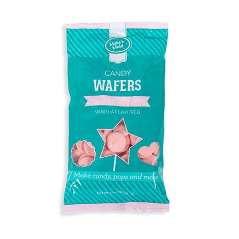 Pink Vanilla Flavored Candy Wafers 12 Oz Edible Chocolate Bakedecocom