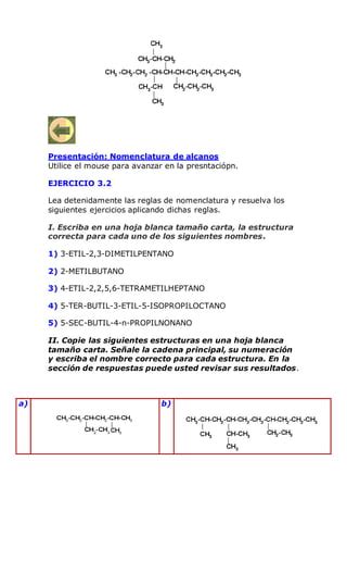 Alcanos Nomenclatura PDF