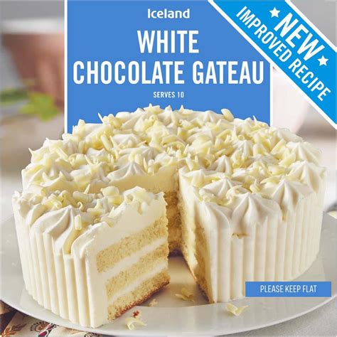 Iceland White Chocolate Gateau 600g Desserts Iceland Foods