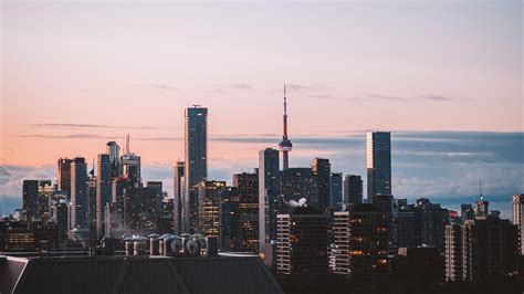 wallpaper city, aerial view, buildings, architecture, dusk HD ...