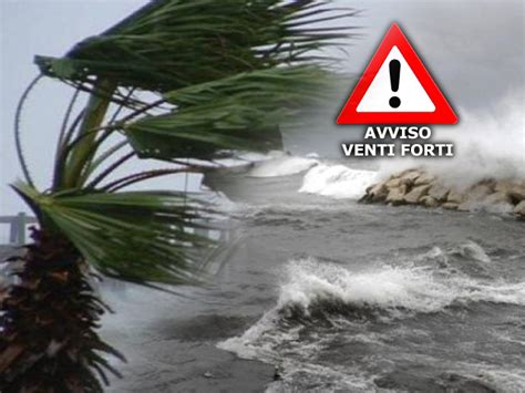 Avviso Meteo Venti In Rinforzo In Arrivo Raffiche Fino A Km H