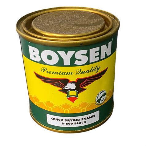 Boysen Paint B690 Black Quick Dry Enamel Qde For Wood Steel 14 Liter