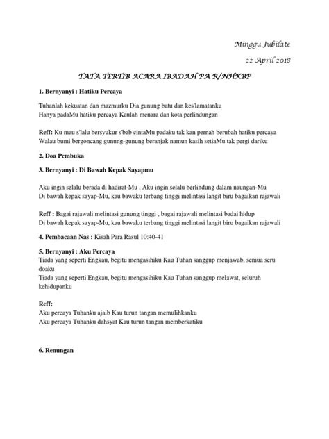 Tata Tertib Acara Pa Pdf