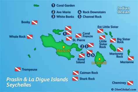 La Digue Island Seychelles Map