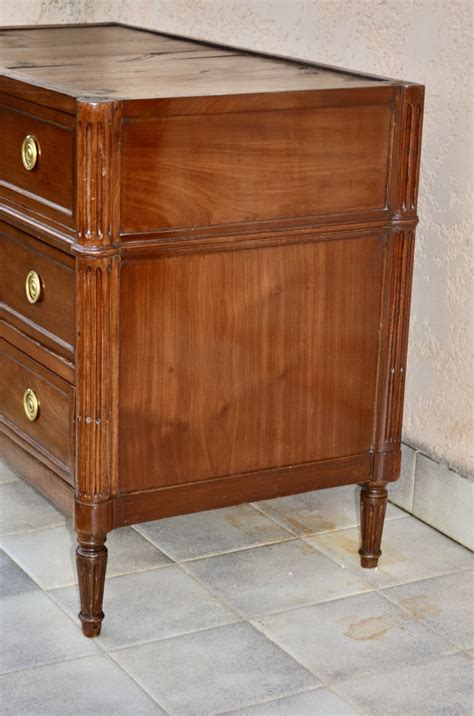 Proantic Commode En Acajou Poque Louis Xvi