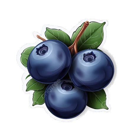 Blueberries Dry Fruit Sticker Fruit Clipart Sticker Clipart