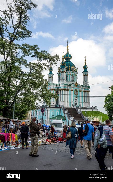 Saint Andrew's church, Kiev, Ukraine Stock Photo - Alamy