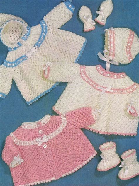 PDF Vintage Baby Knitting Pattern Sirdar 260 Sunshine Series Etsy