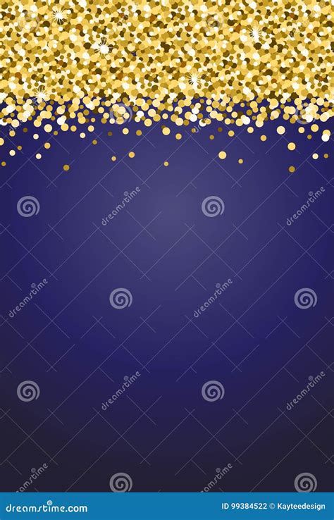 Vertical Gold Shimmer Sparkle on Royal Blue Background Vector 1 Stock Vector - Illustration of ...