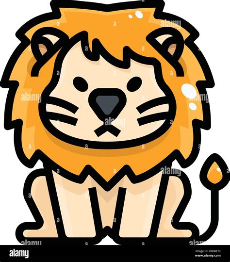 Simple Cute Lion Drawing