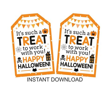 Printable Halloween Treat Tags Halloween Appreciation Tag Treat To