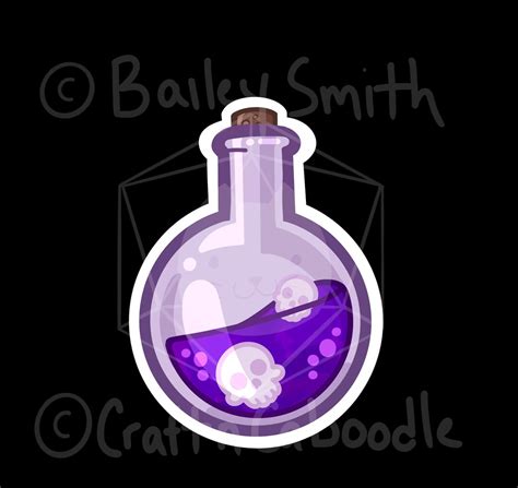 Dnd Poison Sticker - Etsy