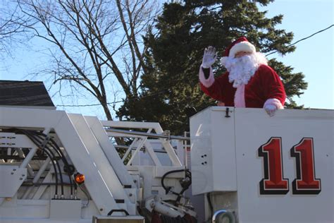 Fire Department Escorts Santa Through Town December All Around