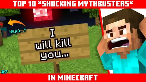 Top Shocking Minecraft Mythbusters That Will Blow You Mind Part