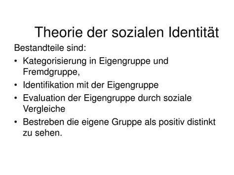 Ppt Theorie Der Sozialen Identit T I Powerpoint Presentation Free