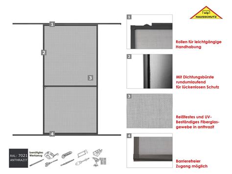 Wip Insektenschutz Schiebet R Aluminium Komplettbaus