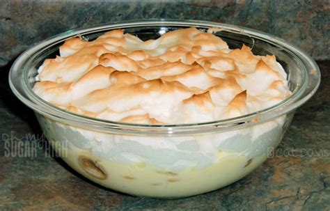 Baked Meringue Banana Pudding Oh My Sugar High