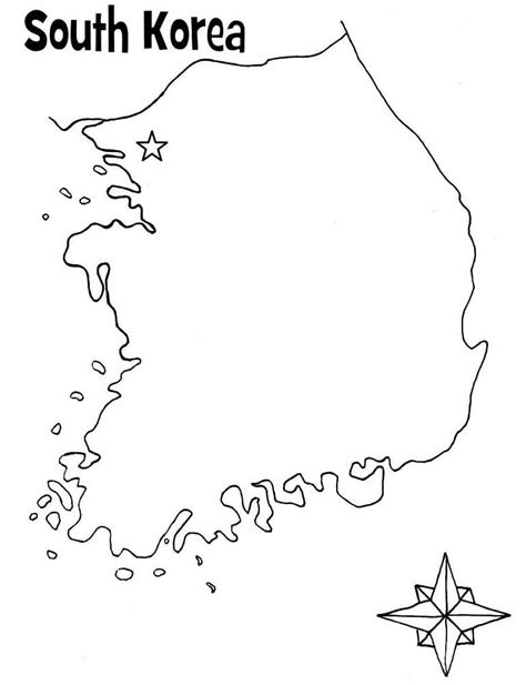 South Korean Flag Coloring Page