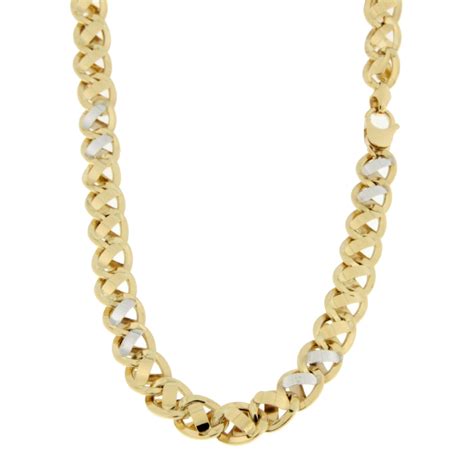 Collana Uomo Oro Giallo Bianco Gl Gioiellerialucchese It