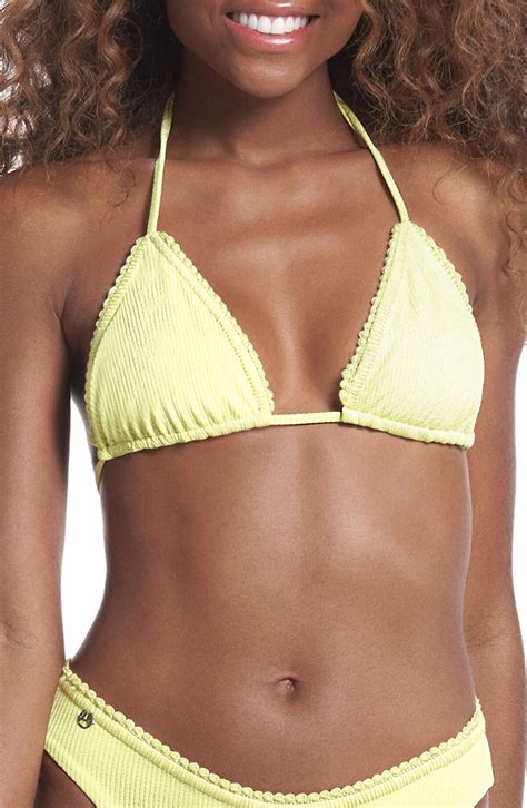 Maaji Butter Balmy Reversible Bikini Top Yellow Editorialist