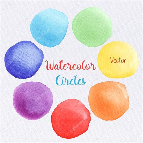 Vector Rainbow Colors Watercolor Paint Stains Stock Vector Sunshine