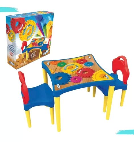 Mesa Mesinha Infantil Desmontável 2 Cadeiras Resistentes