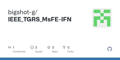 Github Bigshot G Ieee Tgrs Msfe Ifn