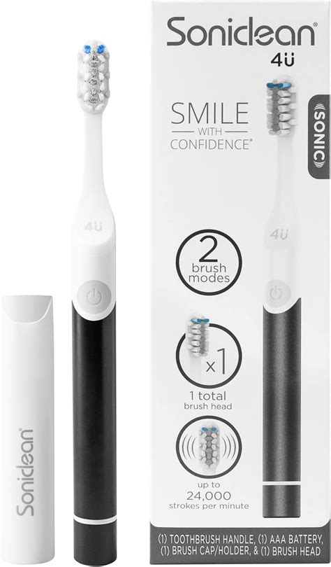 Amazon Soniclean 4U Sonic Electric Toothbrush For Adults Black