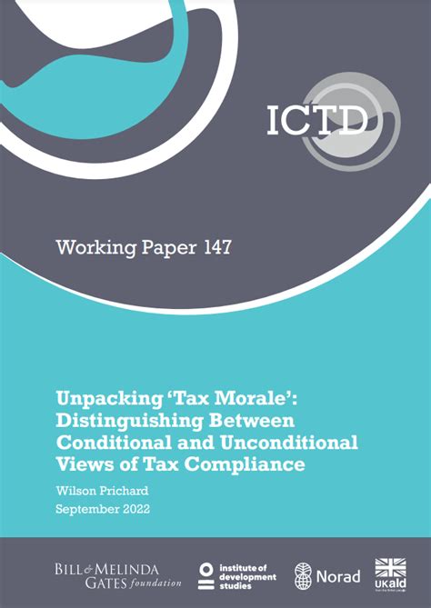 Unpacking ‘tax Morale Distinguishing Between Conditional And