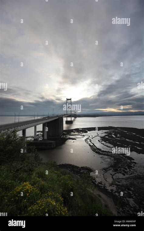 M48 Severn Bridge Crossing The River Severn Wales And England Border