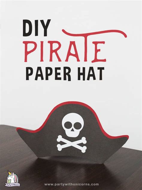 Printable Pirate Hat Template For Kids - Party with Unicorns