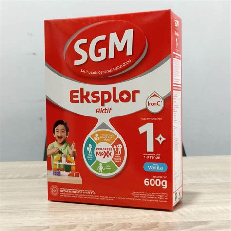 SGM Eksplor 1 Plus Aktif 600 G Rasa Vanilla Rasa Madu Susu