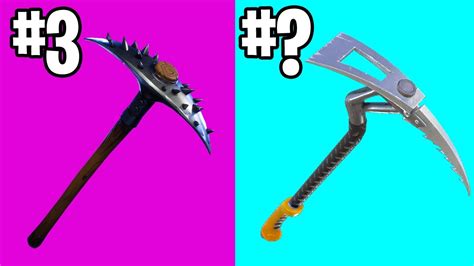 Top Rarest Pickaxes In Fortnite Chapter Rarest Pickaxe Youtube