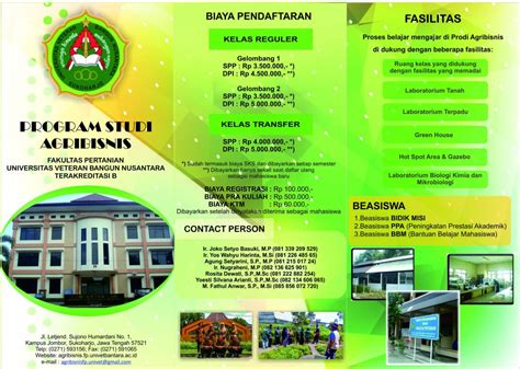 Penerimaan Mahasiswa Baru Program Studi Agribisnis 2021 2022 PROGRAM