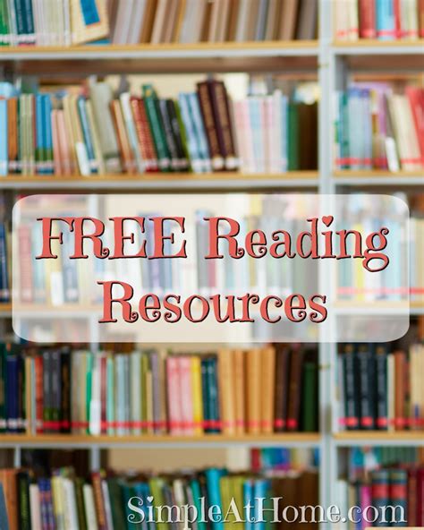 Free Reading Resources For Parents Teachers And Homeschool — Simple