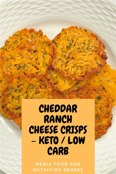 Cheddar Ranch Cheese Crisps Keto Low Carb Snack Easyrecipe