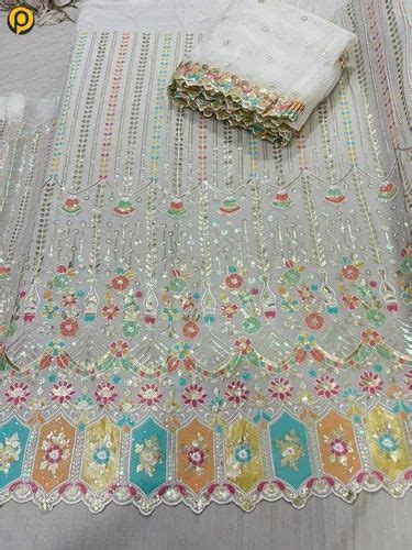 Georgette Embroidery Work Lehenga Fabric At Rs 650 Meter Lehenga