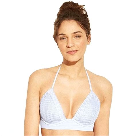 Shade Shore Intimates Sleepwear Shade Shore Tropics Baby Blue Crochet Bikini Top Poshmark