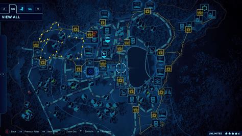 Jurassic World Theme Park Map