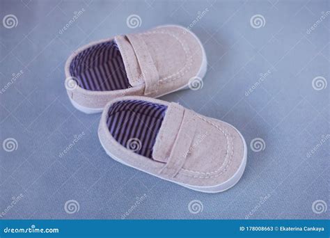 Cute Baby Shoes for Newborn Boy Stock Image - Image of clothing, feet ...